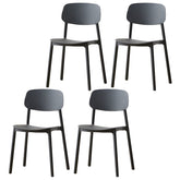 Olmecs Modern Plastic Side Chair 32"H Dining Chair without Armrests for Restaurants 4Pcs